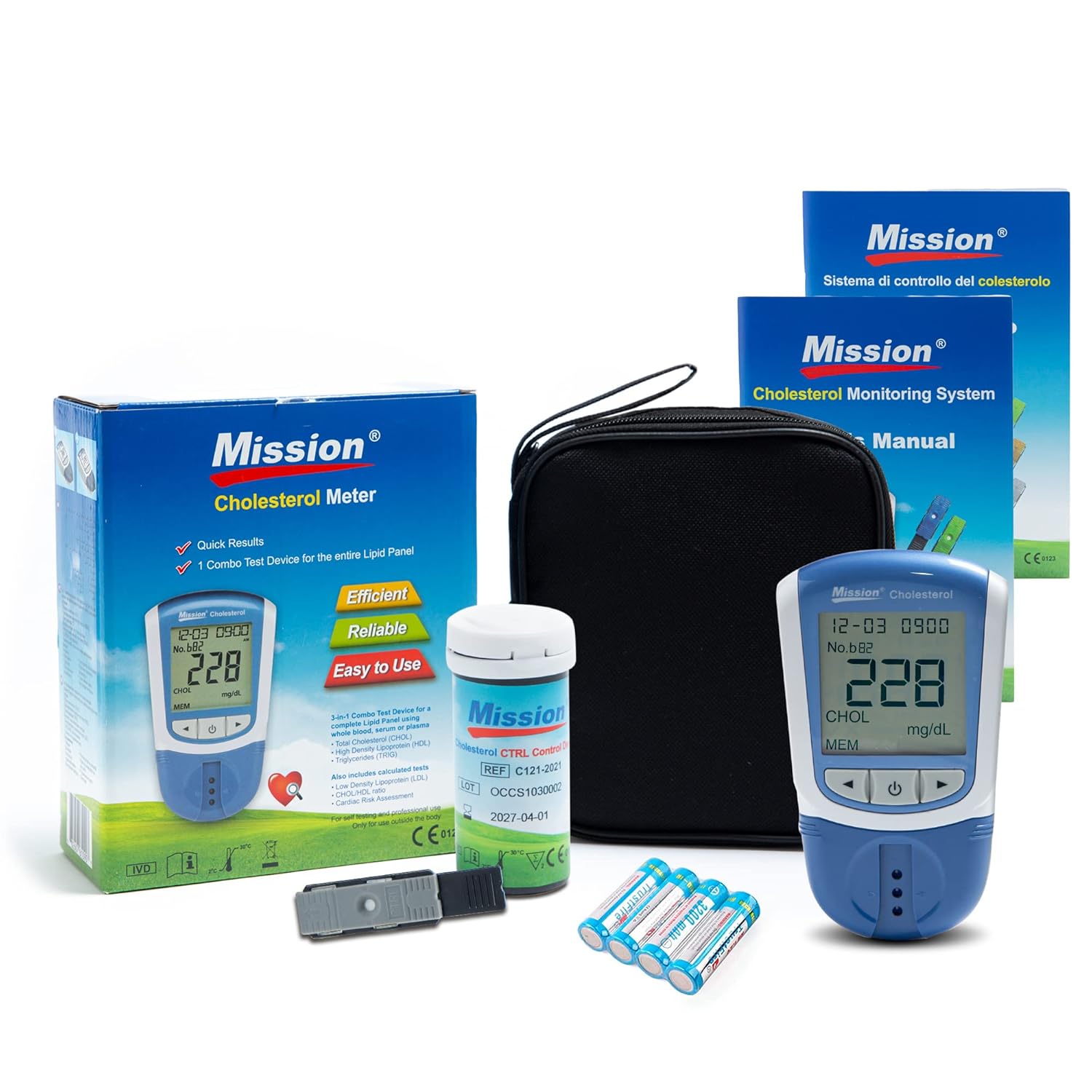 Mission Cholesterol Meter – Portable Lipid Testing Device