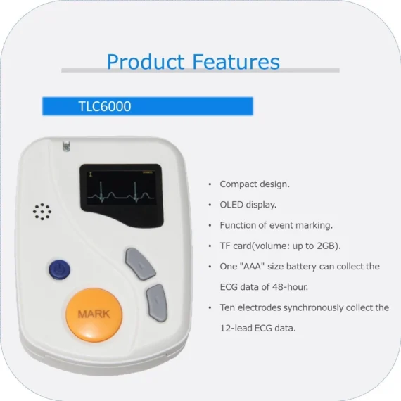 Dynamic CONTEC ECG TLC6000 – 12 Channel Holter Monitor