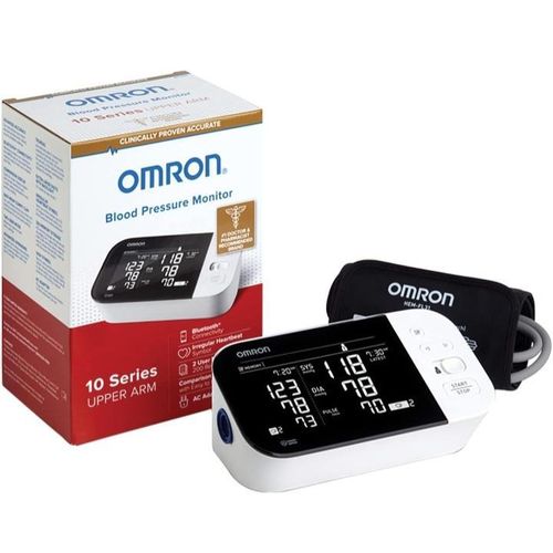 Omron 10 Series Wireless Upper Arm Blood Pressure Monitor with Dual LCD, Bluetooth & TruRead Technology