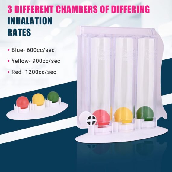 Incentive Spirometer – 3 Ball Lung Exerciser Device for Breathing Therapy | Lagos, Nigeria