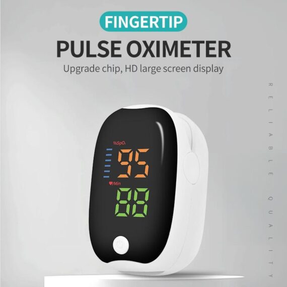LK89 Home Finger Pulse Oximeter – Portable Blood Oxygen & Heart Rate Monitor with LED Display