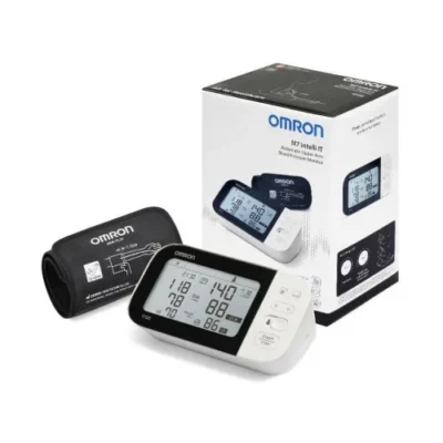 Omron M7 Intelli IT, wireless upper arm BP monitor, Bluetooth blood pressure monitor Nigeria, Intelli Wrap cuff, AFib detection BP device, digital home BP monitor Lagos, dual-user BP monitor