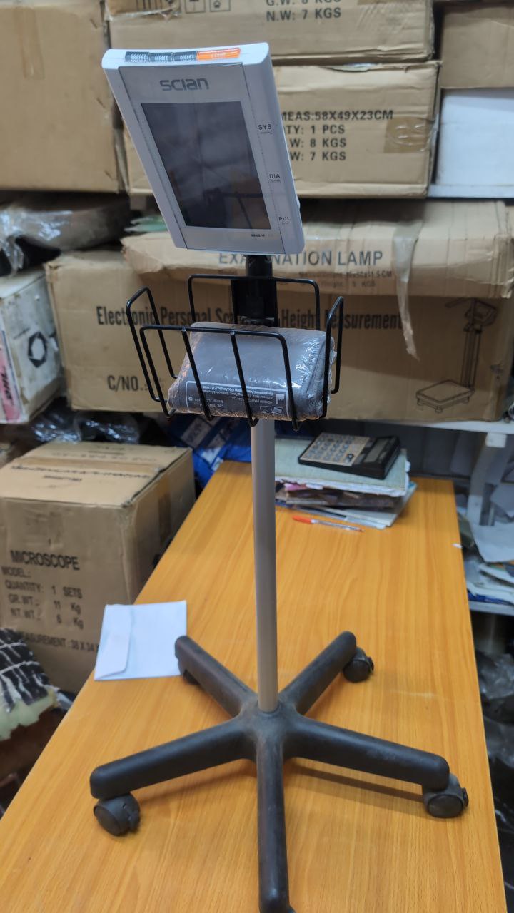 Digital Blood Pressure Monitor on Mobile Stand