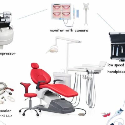 Full Option Dental Chair Unit Red