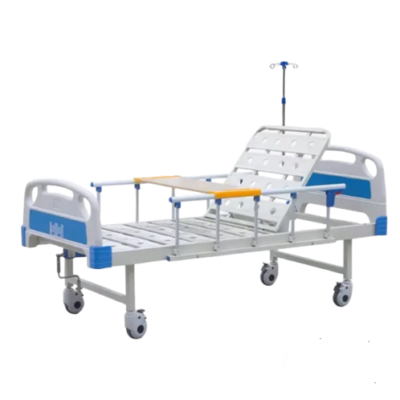 Single Crank Hospital Bed with ABS Boards & Side Rails